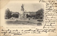 CPA Lyon La Statue de la Republique Place Carnot