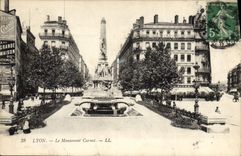 CPA Lyon Le Monument Carnot