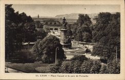 CPA Lyon Place Carnot et la gare de Perrache