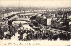 CPA Lyon Vue sur la Saone prise des Chartreux