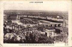 CPA Lyon Artistique Vue generale de Saint Georges et la cathedrale Saint Jean