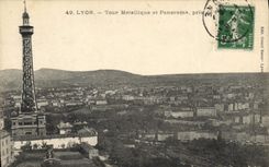 CPA Lyon Tour Metallique et Panorama