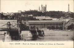CPA Lyon Pont du Palais de Justice et Coteau de Fourviere
