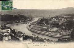 CPA Lyon Vue sur la Saone Les Cbartreux Vaise et le Mont d'Or