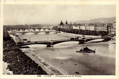 CPA Lyon Perspective sur le Rhone