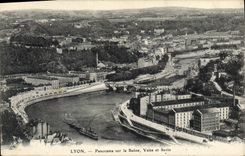 CPA Lyon Panorama sur la Saonje Vaise et Serin
