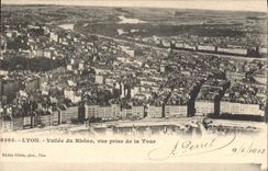 CPA Lyon Vallee du Rhone vue prise de la Tour