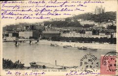 CPA Lyon Pont du Palais de Justice Coteau de Fourvieres