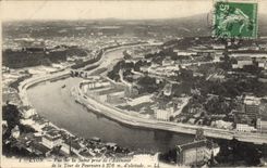 CPA Lyon Vue sur la Saone prise de l'Ascenseur de la Tour de Fourviere a 376m d'altitude