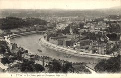 CPA Lyon La Saone prise du Restaurant Gay