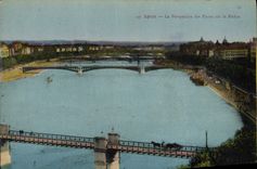 CPA Lyon La Perspective des Ponts sur le Rhone