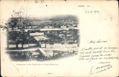 CPA Lyon Panorama vu de Fourviere et Place Bellecour