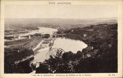 CPA Lyon Artistique Pont de la Mulutiere Jonction du Rhone et de la Saone