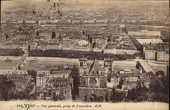 CPA Lyon Vue generale prise de Fourviere