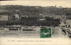 CPA Lyon Perspective du Cours de Midi et Coteau Saint Just