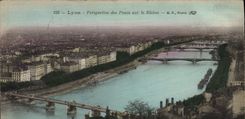 CPA Lyon Pespective des Ponts sur le Rhone