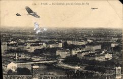 CPA Lyon Vue Generale prise du Coleau Ste Foy Avion Aviation