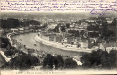 CPA Lyon Vue sur la Saone prise du Restaurant Guy