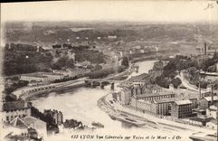 CPA Lyon Vue Generale sur Vaise et le Mont d'Or