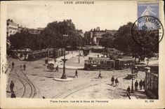 CPA Lyon Artistique Place Carnot vue de la Gare de Perrache Tramway