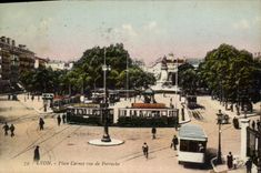 CPA Lyon Place Carnot vue de Perrache Tramway