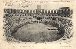 CPA Arles Vue Interieure des Arenes
