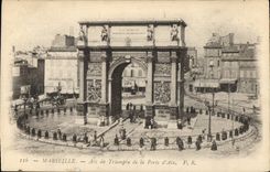 CPA Marseille Arc de Triomphe de la Porte d'Aix