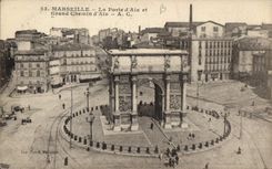 CPA Marseille La Porte d'Aix et Grand Chemin d'Aix