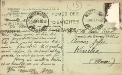 CPA Marseille La Place Jules Guerde et l'Arc de Triomphe