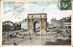 CPA Marseille Place d'Aix et Arc de Triomphe 