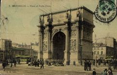 CPA Marseille Place et Porte d'Aix 