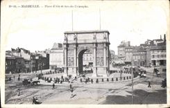 CPA Marseille Place d'Aix et Arc de Triomphe 