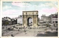 CPA Marseille Place d'Aix et Arc de Triomphe 
