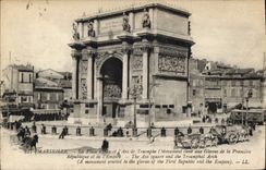 CPA Marseille La Place d'Aix et l'Arc de Triomphe 