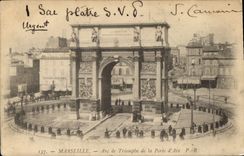 CPA Marseille Arc de Triomphe de la Porte d'Aix 