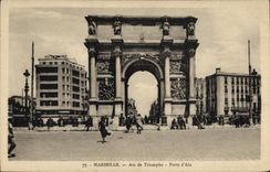 CPA Marseille Arc de Triomphe Porte d'Aix 