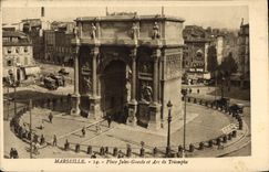 CPA Marseille Place Jules Guesde et Arc de Triomphe 