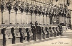 CPA Thann La Cathedrale Les Stalles du Choeur 