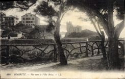 CPA Biarritz Vue vers la Villa Belza 