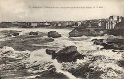 CPA Biarritz Effet de Vague Vue prise du Rocher de la Vierge 