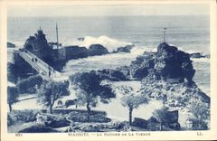 CPA Biarritz Le Rocher de la Vierge 