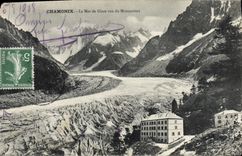 CPA Chamonix La Mer de Glace vue du Montanvert 