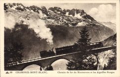 CPA Chamonix Mont Blanc Chemin de fer du Montenvers et les Aiguilles Rouges 