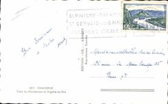 CPA Chamonix Train du Montenvers et Aiguille du Dru 