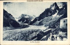 CPA Chamonix Mont Blanc La Mer de Glace Train