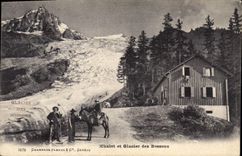 CPA Chalet et Glacier des Bossons Ane Mule