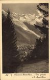 CPA Chamonix Mont Blanc Vue Generale et le Mont Blanc 