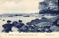 CPA Fecamp Les Falaises d'Amont a maree basse 
