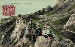 CPA Le Havre Dans les Falaises Enfants 