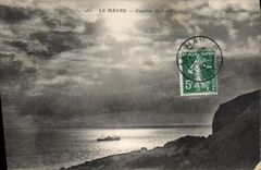 CPA Le Havre Coucher de Soleil 